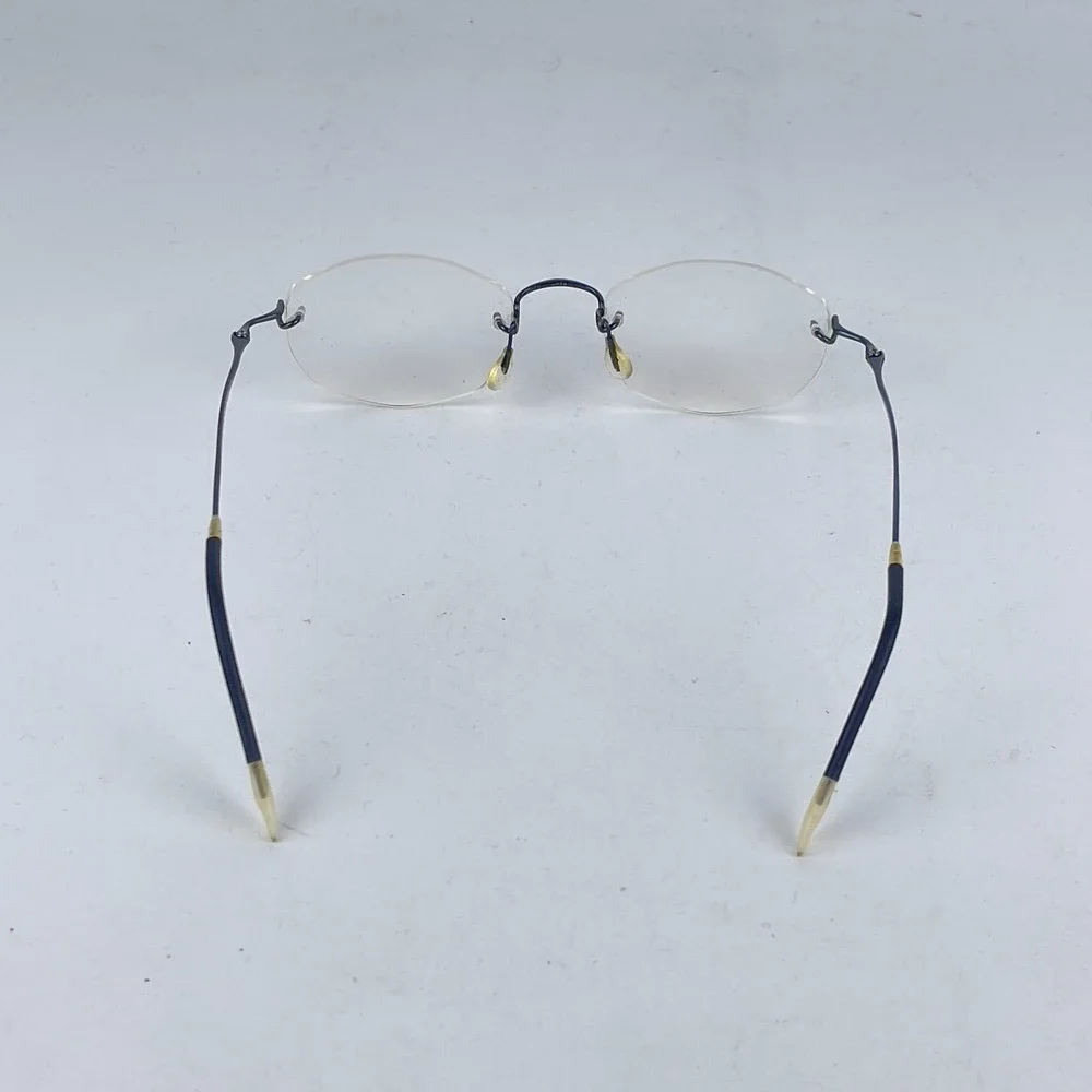 Kuzio Kawasaki MP-634 Women Eyeglasses Frame Silver Metal Half Rim 50-19-145 mm‎